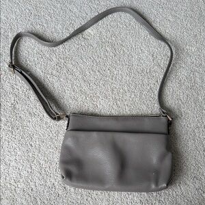 a new day Gray Pebbled Crossbody Bag with Adjustable Strap